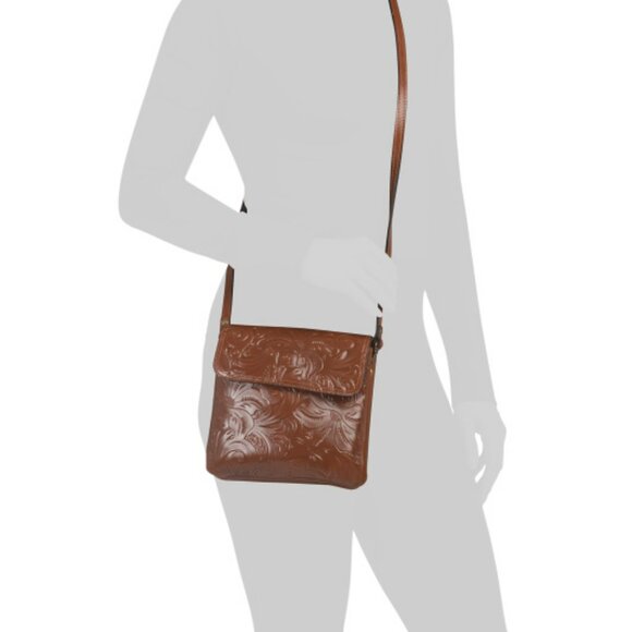 Patricia Nash Tooled Balluri Leather Crossbody - Picture 2 of 9